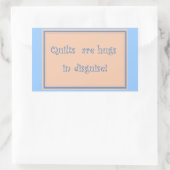 Quilts sind Umschlaghalter Rechteckiger Aufkleber (Tasche)