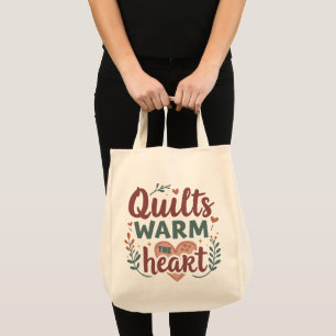 "Quilts Warm The Heart" Gemütliche Quilt-Näherei C Tragetasche