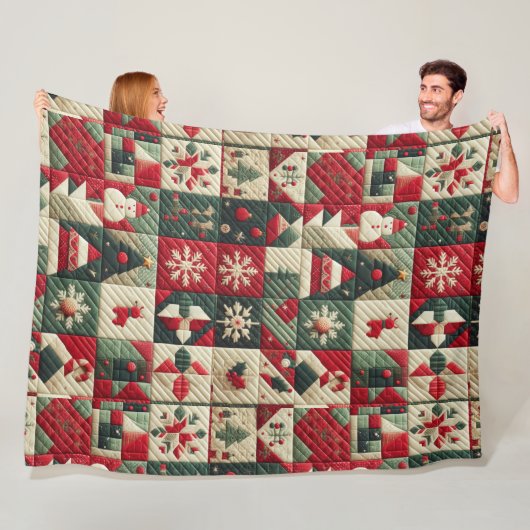 Quilts Weihnachtsdesigns Fleece Blanket (Beispiel)