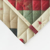 Quilts Weihnachtsdesigns Fleece Blanket (Ecke)