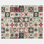 Quilts Weihnachtsdesigns Fleece Blanket (Vorderseite (Horizontal))