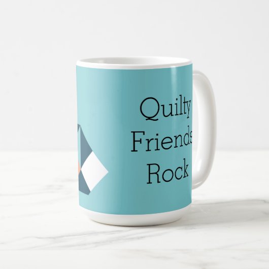 Quilty Freund-Felsengraphik-Tasse Kaffeetasse (VorderseiteRechts)
