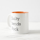 Quilty Freund-Felsenkaffee-Tasse Zweifarbige Tasse (Vorderseite Links)