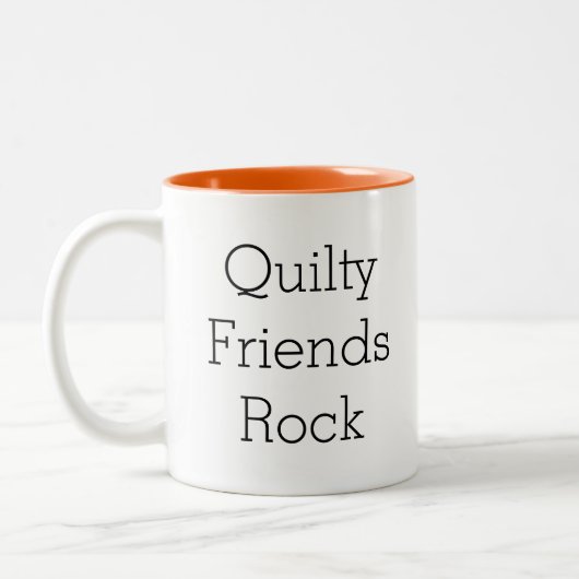 Quilty Freund-Felsenkaffee-Tasse Zweifarbige Tasse (Links)