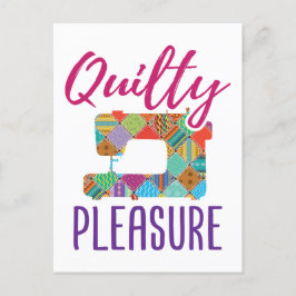Quilty Pleasure Quilt Lover Quilter Sew Quilts Postkarte