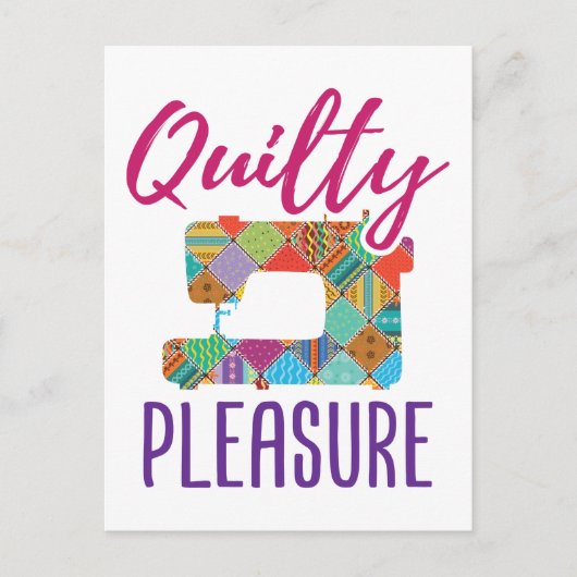 Quilty Pleasure Quilt Lover Quilter Sew Quilts Postkarte (Vorderseite)