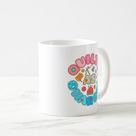Quilty wie Charged Funny Quilover Kaffeetasse (VorderseiteRechts)