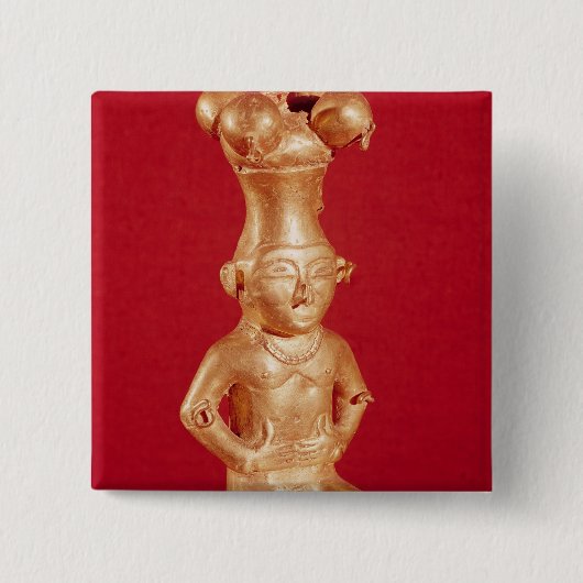 Quimbaya Behälter in der Form Button (Vorderseite)