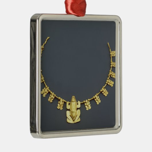 Quimbaya Halskette mit Fröschen, von Kolumbien Silbernes Ornament (Rechts)