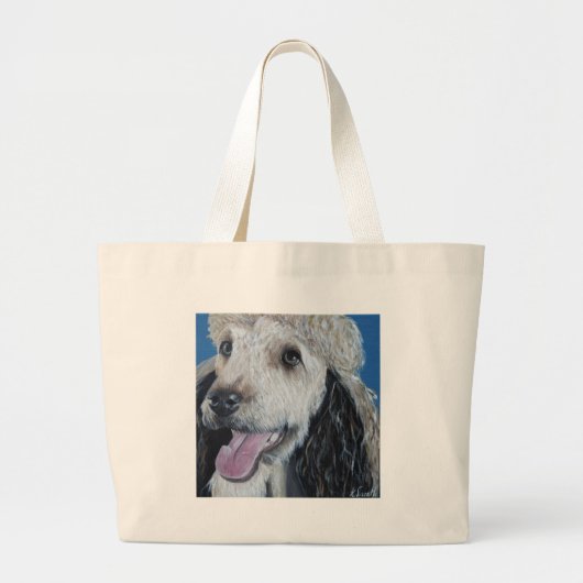 Quina Labradoodle-Malerei Jumbo Stoffbeutel (Vorne)
