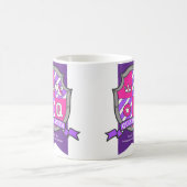 Quinanita Buchstabe Q Wappen Rosa Einhornname bede Kaffeetasse (Mittel)
