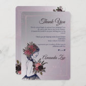 Quince Años Danke-Karte Einladung (Vorne/Hinten)