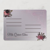 Quince Años Danke-Karte Einladung (Rückseite)