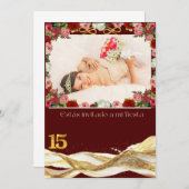 Quince anosInvitation Einladung (Vorne/Hinten)