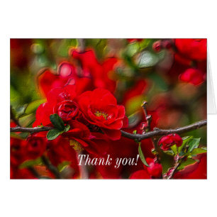 Quince Branch Painterly Dankeschön Card