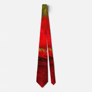 Quince Branch Painterly Neck Tie Krawatte
