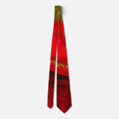 Quince Branch Painterly Neck Tie Krawatte (Rückseite)