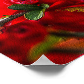 Quince Branch Painterly Poster (Ecke)