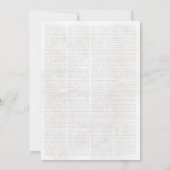 Quince-Einladung, Zeitung mit Programm, Quinceañer Einladung (Rückseite)