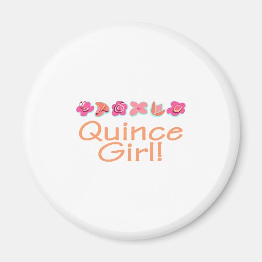 Quince Girl (pfirsichfarben) Magnet (Vorne)