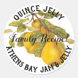 Quince Jelly Product Business Label Runder Aufkleber