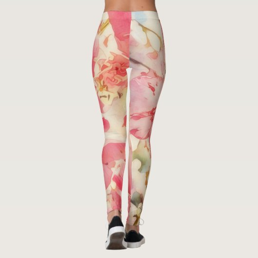 Quince Spring Blossom Blume Leggings (Rückseite)