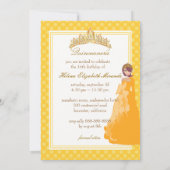 Quince/Sweet 16/ Prinzessin/Polka-Punkte Einladung (Rückseite)