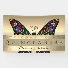 Quinceanera 15. Geburtstag Bunter Schmetterling