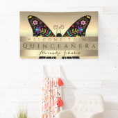 Quinceanera 15. Geburtstag Farbenfrohe Schmetterli Banner (Insitu)