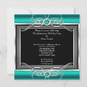 Quinceanera 15. Geburtstag Jade Green Emerald 2 Einladung (Rückseite)