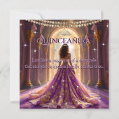 Quinceanera 15. Geburtstag Palast Magenta Gold Einladung (Vorderseite)