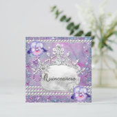 Quinceanera 15. Geburtstagsparty Lila Lilac Einladung (Stehend Vorderseite)