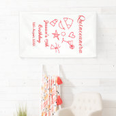 Quinceanera 15th birthday red beach party tree sun banner (Insitu)