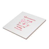 Quinceanera 15th birthday red beach party tree sun fliese (Seite)