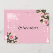 Quinceanera, 16 . Geburtstag, Bat Mitzvah Einladun Einladung (Vorne/Hinten)