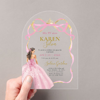 Quinceanera-Acryleinladung Acryleinladungen