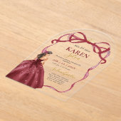 Quinceanera Acrylic Invitation Acryleinladungen (Ablage )