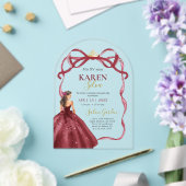 Quinceanera Acrylic Invitation Acryleinladungen (Insitu (Hochzeit))