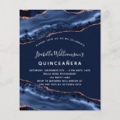 Quinceanera-Agora Goldhaushalt der blauen Rose Ein Flyer (Vorne)