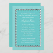 Quinceanera ändern Blau Jegliche Farbe Silber Scal Einladung (Vorne/Hinten)