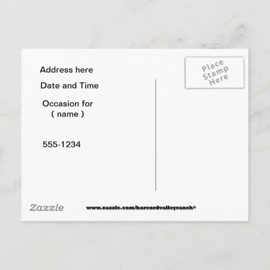 Quinceanera Ankündigungspostkarte (Rückseite)