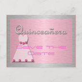 Quinceanera Ankündigungspostkarte (Vorderseite)