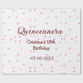 Quinceanera anos 15. Geburtstag hinzufügen Namen r Geschenkpapier
