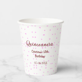 Quinceanera anos 15. Geburtstag hinzufügen Namen r Pappbecher