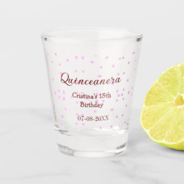 Quinceanera anos 15. Geburtstag hinzufügen Namen r Schnapsglas