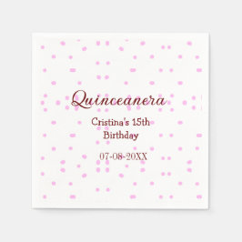 Quinceanera anos 15. Geburtstag hinzufügen Namen r Serviette