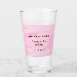 Quinceanera anos 15. Geburtstag hinzufügen Namen T Glas