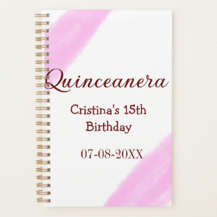 Quinceanera anos 15. Geburtstag hinzufügen Namen T Planer