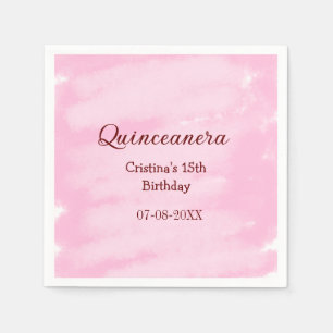 Quinceanera anos 15. Geburtstag hinzufügen Namen T Serviette