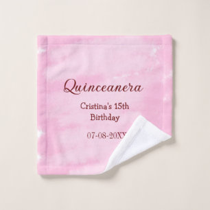 Quinceanera anos 15. Geburtstag hinzufügen Namen T Waschlappen